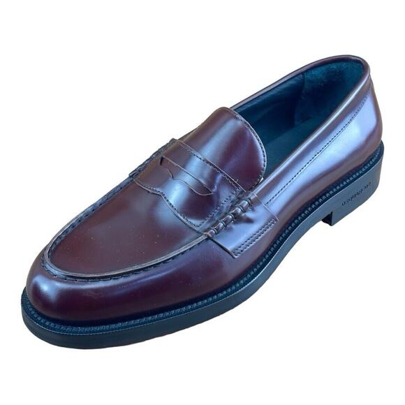 DSQUARED2 Mens Dark Red Penny Loafers Handmade In Italy Size 8.5-9| 42 - Picture 3 of 7